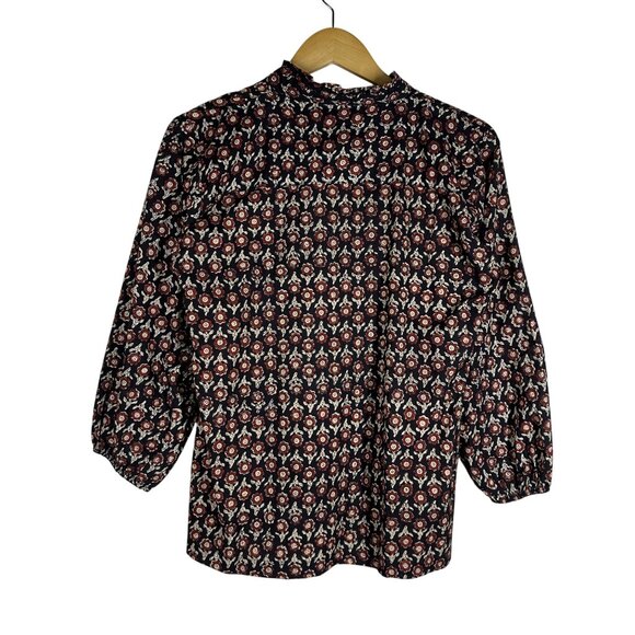 Mod’s Mahal Floral Button Up Shirt Womens Size M Block Print Boho Cotton Prairie - Picture 6 of 7